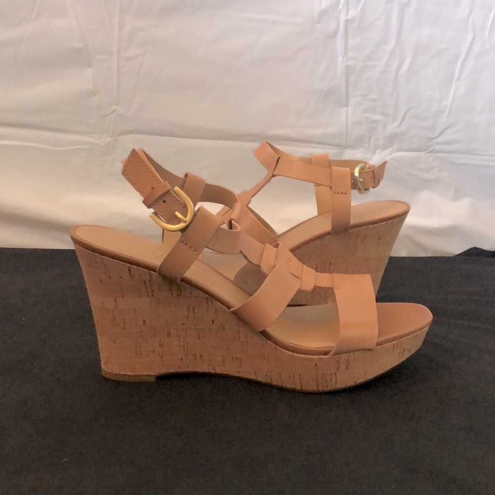 Franco Sarto Cera leather platform wedge heel sz10